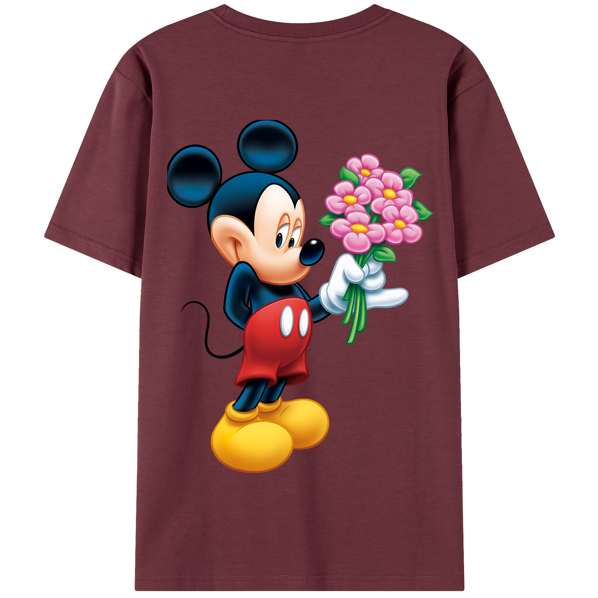 （画像用） ミッキーマウス Mickey Mouse 綿100％半袖Tシャツ（背面プリント）